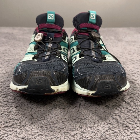 Salomon X Mission 2 Shoes Womens 7.5 Blue Trail Running Sneakers Cross Trainers - Picture 3 of 10